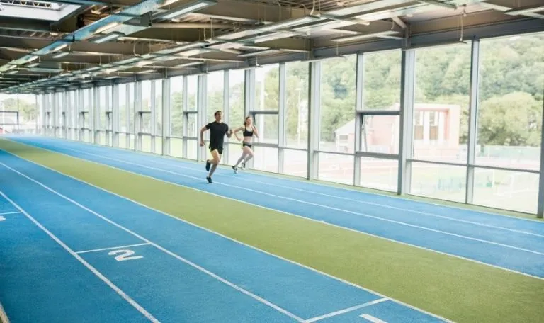 indoor running track cost