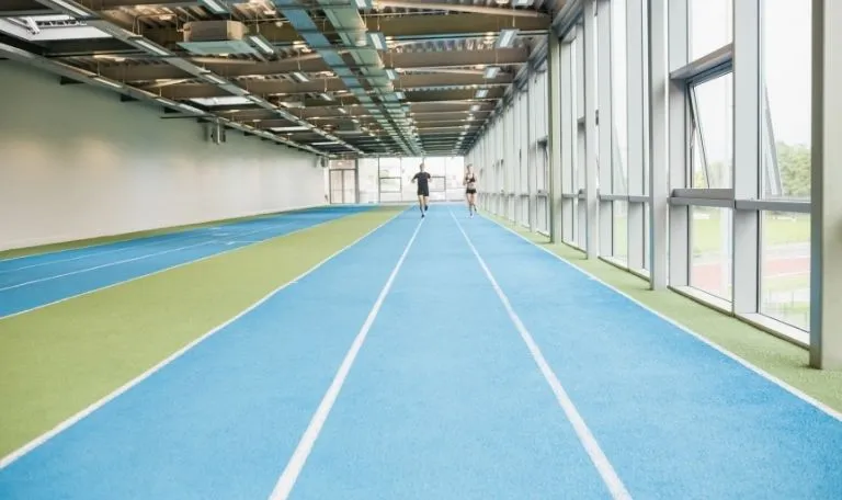 indoor running track layout