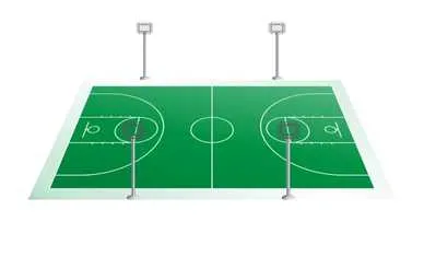 outdoor basketball court lighting layout 4 poles