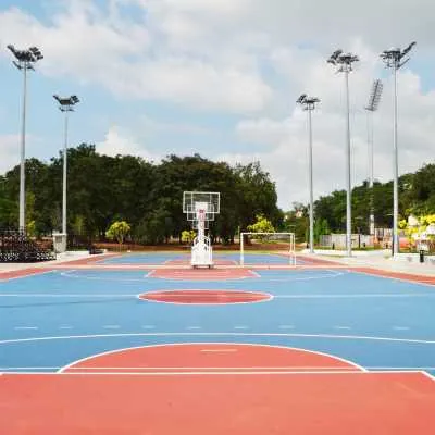 Outdoor basketball court lighting system design