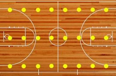 indoor basketball court lighting layout 3 x 8