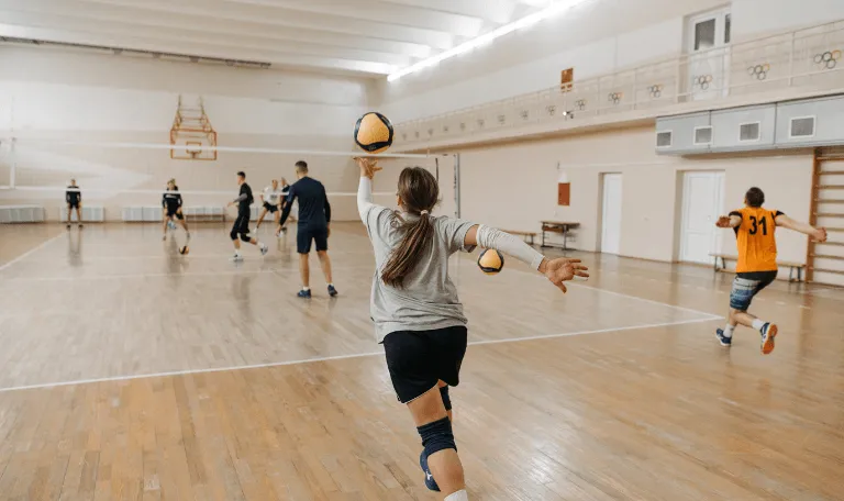 indoor volleyball court cost