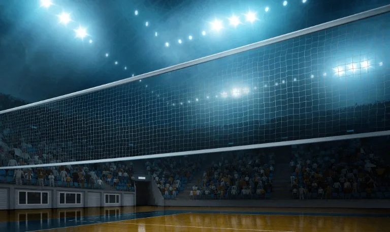 Indoor volleyball clearance courts