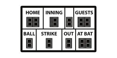 fixed digit baseball scoreboard team score model