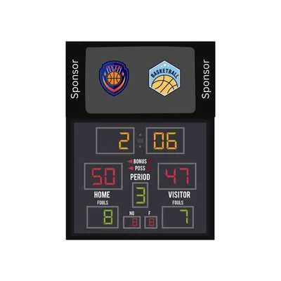 led basketball scoreboard with video display