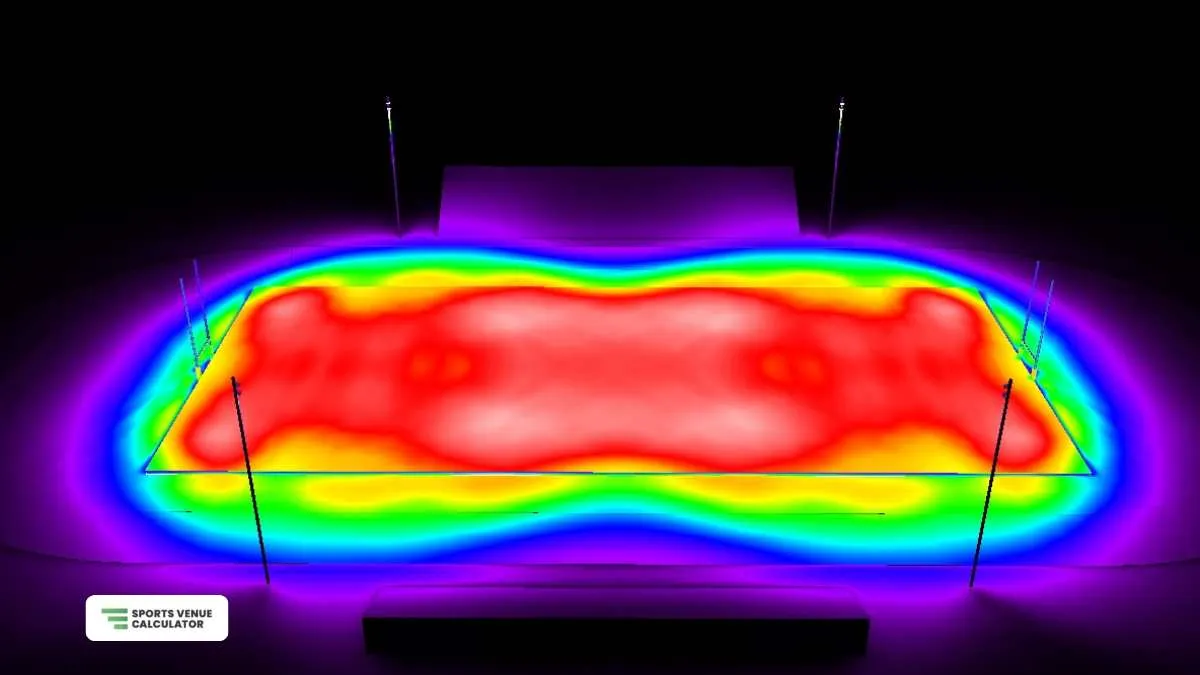 False color rendering for a football stadium