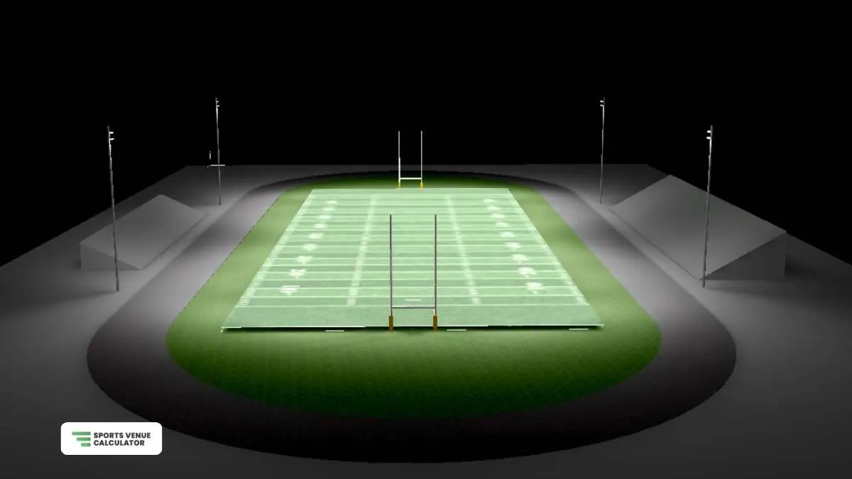 Lighting layout for a football stadium (IES Class III)