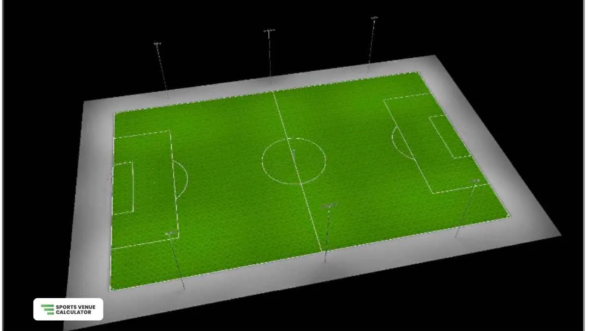 Lighting layout for a soccer stadium (IES Class III)
