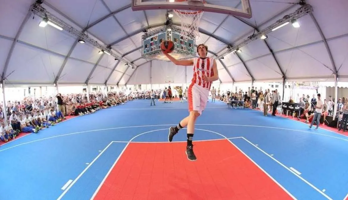 versacourt indoor modular basketball court