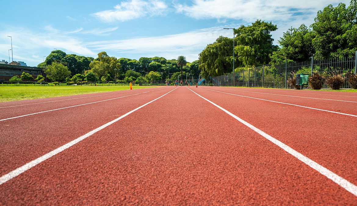 running track removal and recycling machinery