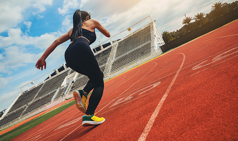 maintained running track